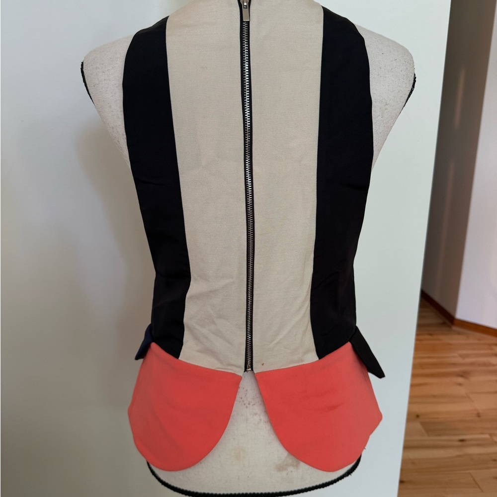 Diane Von Furstenberg Black and Beige Tank Top - Picture 3 of 7